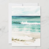 Boho Beach sinaasappel Bloemen Bruids Douche Uitno Kaart (Achterkant)