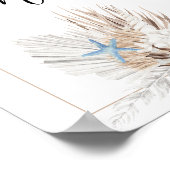 Boho Beach Table Number Poster (Hoek)