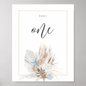 Boho Beach Table Number Poster (Voorkant)