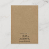 Boho Beach Terracotta Oorbel Sieraden Display Chic Visitekaartje (Achterkant)