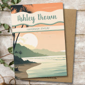 Boho Beach Terracotta Oorbel Sieraden Display Chic Visitekaartje