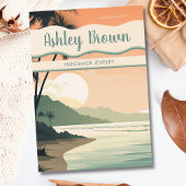 Boho Beach Terracotta Oorbel Sieraden Display Chic Visitekaartje