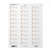 Boho Beach Tropisch Beige Bloem Retouradres 1b Etiket (Full Sheet)