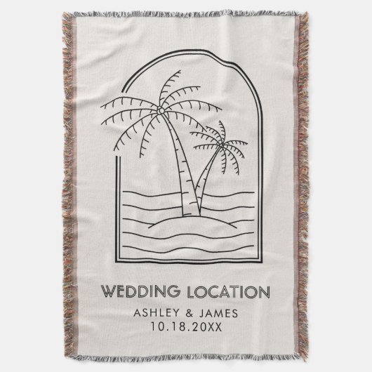 Boho Beach Trouwdeken voor bruid en bruidegom Deken (Voorkant Verticaal)