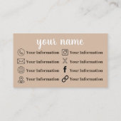 Boho Beach voor Cristal Visitekaartje (Achterkant)