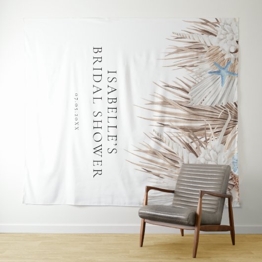 Boho Beach Vrijgezellenfeest Achtergrond Wandkleed (In Situ (horizontaal))