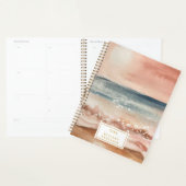 Boho Beach Waves Sand Sun Waterverf Planner (Display)