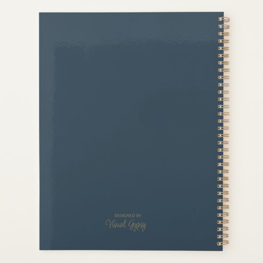 Boho Beach Waves Sand Sun Waterverf Planner (Achterkant)