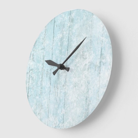 Boho Beach Wood Coastal Blue Modern Grote Klok (Hoek)