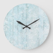 Boho Beach Wood Coastal Blue Modern Grote Klok (Voorkant)
