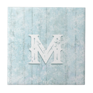 Boho Beach Wood Rustiek Monogram Kust Modern Tegeltje