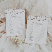 Boho Beach Word Scramble Baby shower spel Kaart