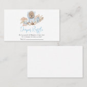 Boho Bear Baby Shower Diaper Raffle Visitekaartje (Voorkant / Achterkant)