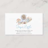 Boho Bear Baby Shower Diaper Raffle Visitekaartje (Voorkant)