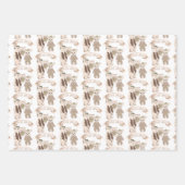 Boho Bearly Wait Beer Family Baby shower Inpakpapier Vel (Voorkant 3)