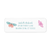 Boho Beauful Floral Butterflies Etiket (Voorkant)