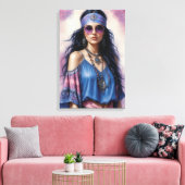 Boho Beauty Canvas Afdruk (Insitu (Woonkamer))