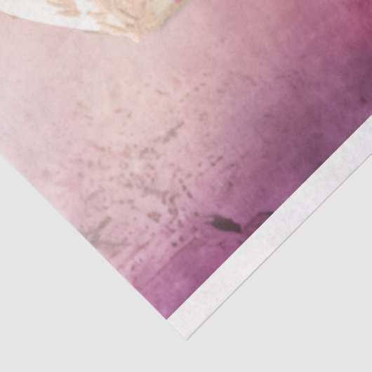 Boho Beauty Portret, Parasol & Bloemenkunst Tissuepapier (Detail)