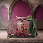 Boho Beauty Portret, Parasol & Bloemenkunst Tissuepapier