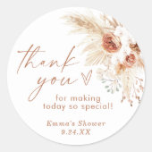 Boho bedank sticker (Voorkant)