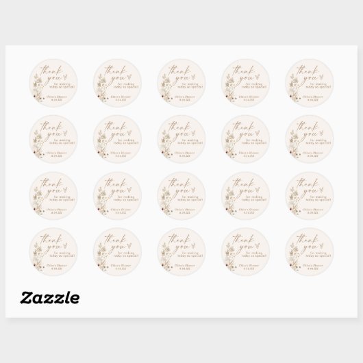 Boho bedank sticker (Vel)
