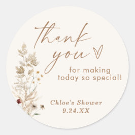 Boho bedank sticker