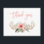 Boho bedankt briefkaart, Bohemian Notecard Briefkaart<br><div class="desc"></div>