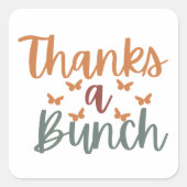 Boho Bedankt een bos kleine bedrijven Vierkante Sticker (Voorkant)