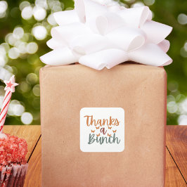 Boho Bedankt een bos kleine bedrijven Vierkante Sticker