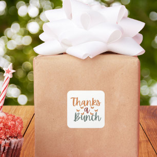 Boho Bedankt een bos kleine bedrijven Vierkante Sticker