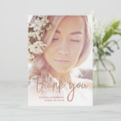 Boho Bedankt | Foto Afstuderen Hartelijk dank Aankondiging (Staand voorkant)