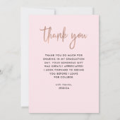 Boho Bedankt | Foto Afstuderen Hartelijk dank Aankondiging (Achterkant)