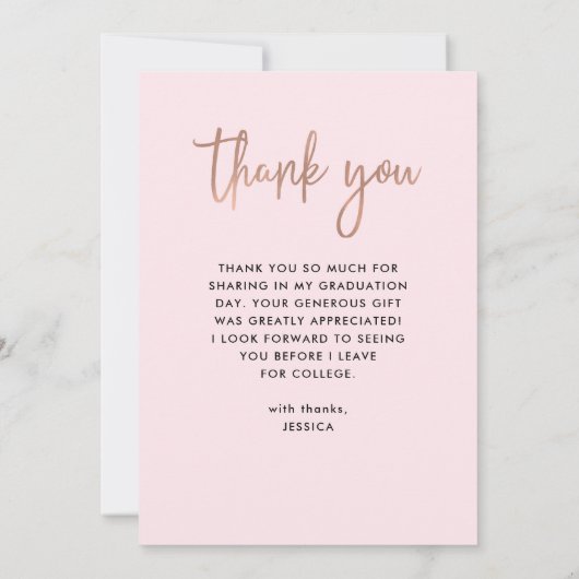 Boho Bedankt | Foto Afstuderen Hartelijk dank Aankondiging (Achterkant)