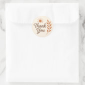 Boho Bedankt Sticker – Aardse Esthetiek (Tas)