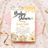 Boho Bee Baby shower Kaart