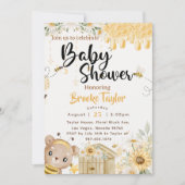 Boho Bee Baby shower Kaart (Voorkant)