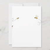 Boho Bee Baby shower Kaart (Achterkant)