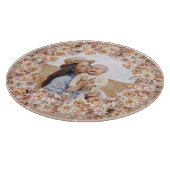 Boho Bee Waterverf Floral Aangepaste Foto Mam Snijplank (Hoek)