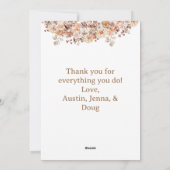 Boho Bee Waterverf Floral Custom Moederdag Feestdagenkaart (Achterkant)