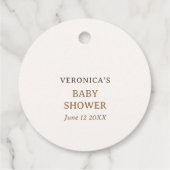 Boho Bee Waterverf Wilde Baby shower Bedankjes Labels (Achterkant)