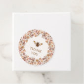 Boho Bee Waterverf Wilde Baby shower Bedankjes Labels (In situ)