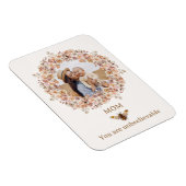 Boho Bee Waterverf Wildflower Aangepaste foto mama Magneet (Rechterzijde)