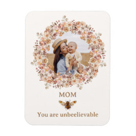 Boho Bee Waterverf Wildflower Aangepaste foto mama Magneet