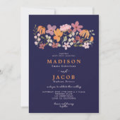 Boho beemdwei initialen bruiloft kaart (Voorkant)