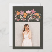 Boho beemdweilen foto Sweet 16 Kaart (Achterkant)