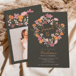 Boho beemdweilen foto Sweet 16 Kaart<br><div class="desc">kondig je aanstaande 16 Sweet-verjaardag aan met onze boho-geïnspireerde uitnodigingen, met en charmante wilde bloemen in trendy oortige tinten zoals oranje, sage-groen, donkerrood en stoffige roze op groen. Het moderne penseelscript voegt een beetje elegantie toe aan deze unieke uitnodigingen die perfect zijn voor elke boho-weide of boshand-themde viering., ideaal voor...</div>