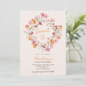 Boho beemdweilen foto Sweet 16 Kaart (Staand voorkant)