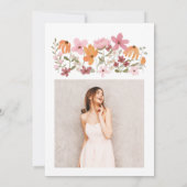 Boho beemdweilen foto Sweet 16 Kaart (Achterkant)