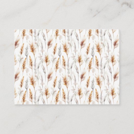 Boho Beer Baby shower Books for Baby Informatiekaartje (Achterkant)