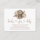 Boho Beer Baby shower Books for Baby Informatiekaartje (Voorkant)